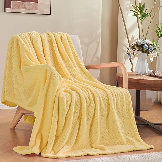 inhand Champagne Gold Fleece Throw Blanket by inhand