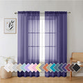 Aiyufeng Purple Sheer Curtains 72 Inch Length 2 Panels Set, Light Filtering by Aiyufeng