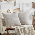 Fancy Homi 2 Packs Neutral Grey Euro Decorative Throw Pillow Covers 28x28 Inch by Fancy+Homi