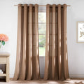 NICETOWN Gold Brown Linen Curtains by NICETOWN