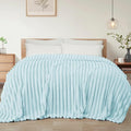 Exclusivo Mezcla King Size Flannel Fleece Blanket, Super Soft Striped Jacquard by ExclusivoMezcla