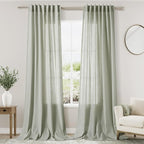 Nanspring Sage Green Curtains 144 Inches Long 2 Panels by Nanspring