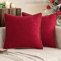 MIULEE Pack of 2 Christmas Pillow Covers 20x20 Inch Red Farmhouse Decorative by MIULEE