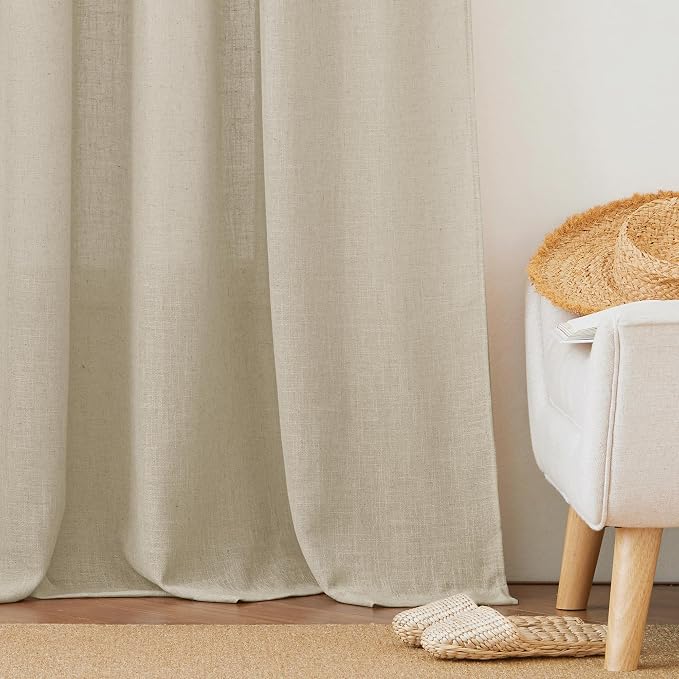 RYB HOME Linen Curtains 63 inch Length - Image 6