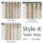 jinchan Linen Floral Curtains for Living Room - Image 5
