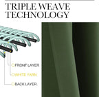 NICETOWN Dark Green Curtains for Bedroom, Grommet Blackout Window Treatments - Image 3