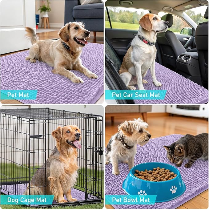 OLANLY Dog Door Mat for Muddy Paws 48x30, Absorbs Moisture and Dirt, Absorbent - Image 7