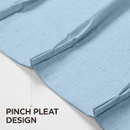 Joydeco Pinch Pleated Linen Curtains Darkening Drapes - Image 5