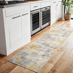 2'6''x8' Washable Kitchen Runner Rug: Modern Abstract Runners - Image 8