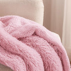 Bedsure GentleSoft Fluffy Pink Throw Blanket, Soft Fuzzy Plush Thick Warm Furry - Image 3