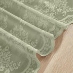 YJ YANJUN Vintage Lace Curtains 30 Inch Length-Victorian Floral Pattern Boho - Image 6