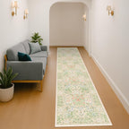Washable Beige Green 2x10 Runner Rug - Image 6