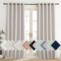 NICETOWN Brich Vintage Open Linen Weave Flax Thermal Curtains, 100% Blackout by NICETOWN
