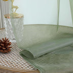 OWENIE Sage Green Sheer Curtain 90 Inches Long 2 Panels Set, Solid Filmy Drapes - Image 8