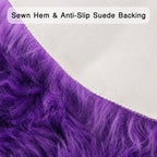 duduta Purple Faux Sheepskin Fur Rug 3x5 ft, Fluffy Shag Bedroom Dorm Nursery - Image 2