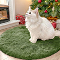 OLANLY Green Round Rugs for Bedroom by OLANLY