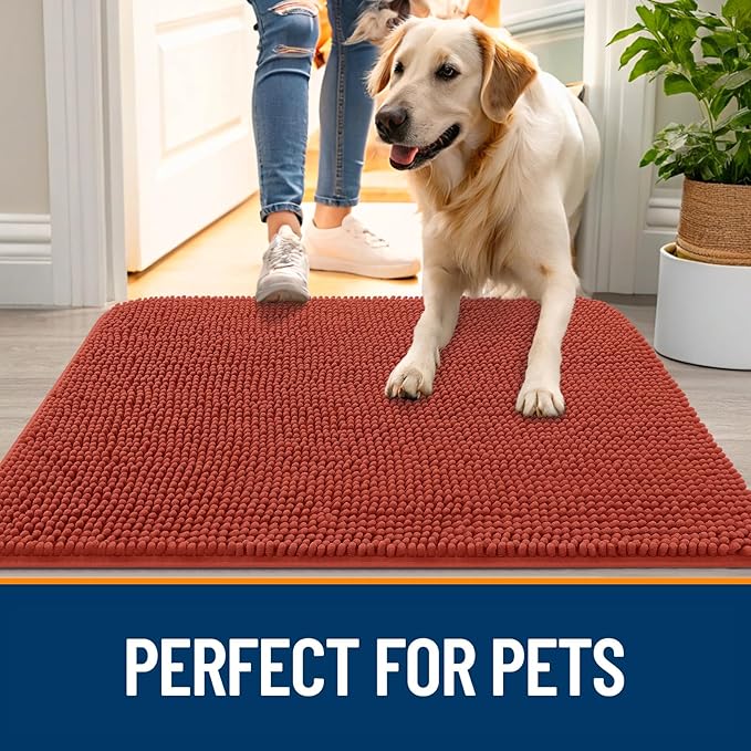 OLANLY Dog Door Mat for Muddy Paws 40x32, Absorbs Moisture and Dirt, Absorbent - Image 6