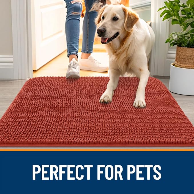 OLANLY Dog Door Mat for Muddy Paws 59x20, Absorbs Moisture and Dirt, Absorbent - Image 6