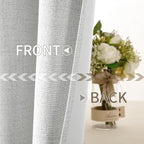 MIULEE Linen Textured Curtains for Bedroom Solid 100% Blackout Thermal - Image 6