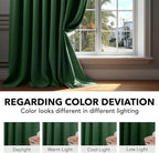 Deconovo Blackout Curtains, Thermal Insulated, W52 x L63 2 Panels, Back Tab - Image 6