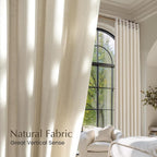 NICETOWN Bone White Linen Curtains - Image 3