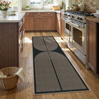 Lahome Enfys Modern Rainbow Hallway Runner Rug, 2x6 Washable Easy Jute Rugs - Image 2