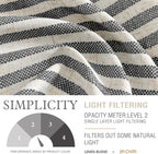 jinchan Valance Curtain Linen Textured Striped Window Curtain - Image 8