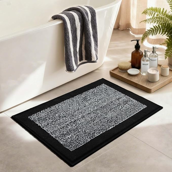 Bathroom Rugs 30x20 Non Slip Washable, Soft Absorbent Quick Dry Mats - Image 3