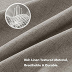 MIULEE 100% Blackout Curtains for Bedroom, Linen Solid Luxury Decor Thermal - Image 3