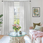 BGment Light Grey Linen Curtains 96 Inch Length - Image 2