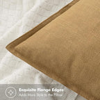 MIULEE Decorative Linen Pillow Covers 20x20 Inch Mustard Yellow ​Boho - Image 2