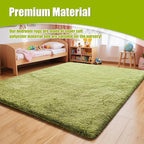8x10 Fluffy Area Rugs for Living Room, Shag Area Rug for Bedroom, Grass Green - Image 6