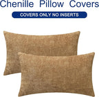 CaliTime Throw Pillow Covers Decorative 12 X 20 Inches Pack of 2 Cozy Chenille - Image 6