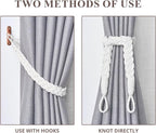 NICEEC 4 Pack Natural Cotton Rope Curtain Tiebacks Elegant Boho Style - Image 5