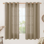 LAMIT Linen Curtains 63 Inch Length 2 Panels by LAMIT