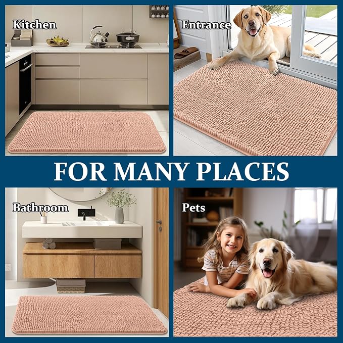 OLANLY Dog Door Mat for Muddy Paws 59x24, Absorbs Moisture and Dirt, Absorbent - Image 8
