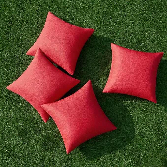 MIULEE Pack of 4 Decorative Throw Pillow Covers Linen Waterproof Pillow Covers - Image 4