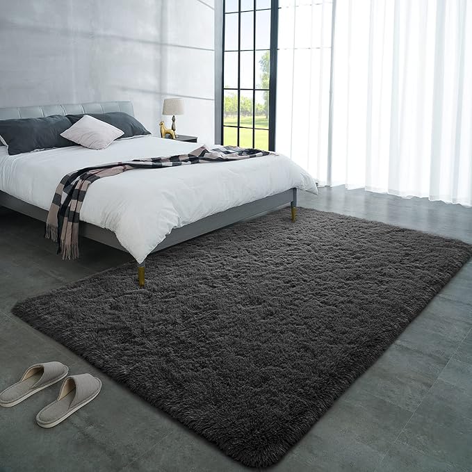 LOCHAS Ultra Soft Indoor Modern Area Rugs Fluffy Living Room Carpets by LOCHAS