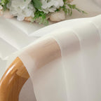 Lecloud Ivory Sheer Curtains 84 Inches Long 2 Panels, Solid Voile Light - Image 8