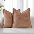 HPUK Fall Chenille Soft Throw Pillow Covers 18x18 Set of 2, Accent Cushion by HPUK