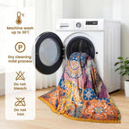 MSGKV Boho Throw Blanket for Bed 90"x90" 100% Cotton Blanket Spring Breathable - Image 7