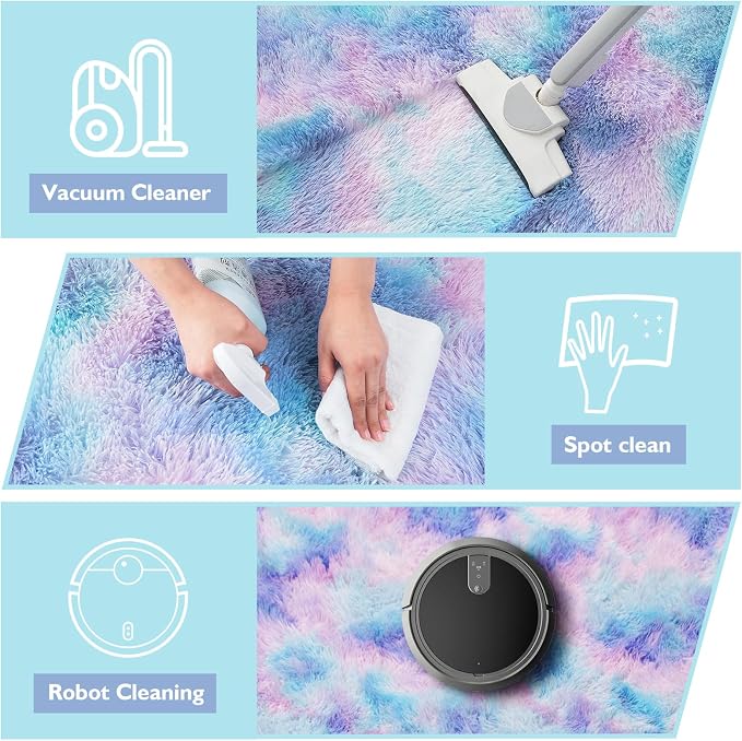 8x10 Fluffy Area Rugs for Living Room, Shag Area Rug for Bedroom, Soft Fuzzy - Image 4