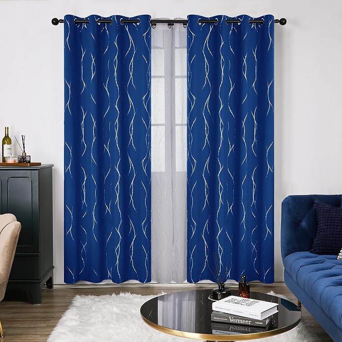 Deconovo Blackout Curtains, 52 x 108 Inch Drape - Image 2