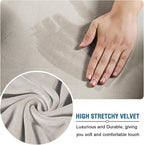 H.VERSAILTEX Velvet 4 Piece High Stretch Sofa Slipcover Cover Furniture - Image 5