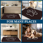 OLANLY Dog Door Mat for Muddy Paws 35x24, Paw Print Design, Absorbs Moisture - Image 8