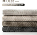 MIULEE Pack of 4 Couch Throw Pillow Covers 16x16 Inch Neutral Soft Decorative - Image 6