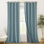 NICETOWN 100% Absolutely Blackout Linen Curtains - Image 2