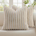 decorUhome Summer Cozy Faux Fur Throw Pillow Covers 18x18 Set of 2 Decorative by decorUhome