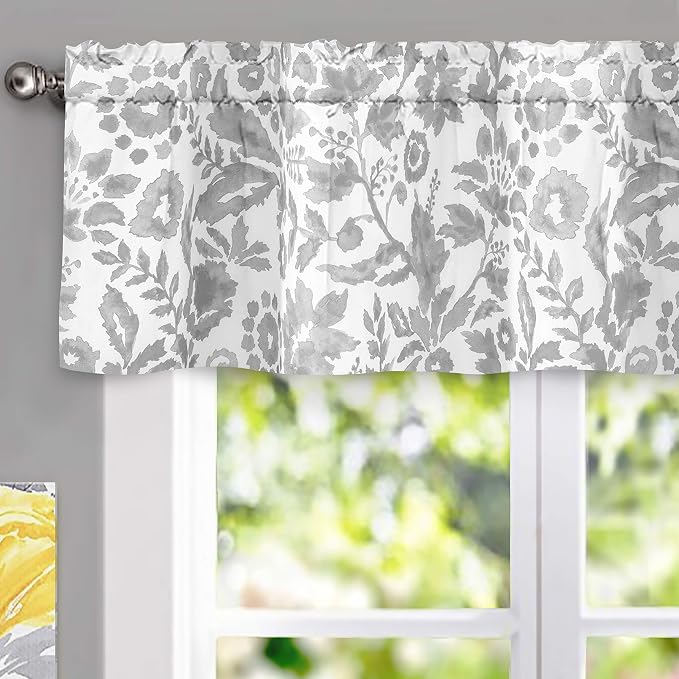 DriftAway Julia Lined Valance Double Layer Thermal Insulated Room Darkening by DriftAway
