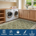 GarveeHome Grey Floral Rug 4x6 Rug Machine Washable Area Rug - Image 7